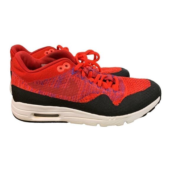 Nike Womens Air Max 1 Ultra Flyknit Running University Red Trainers Sz 8 - Picture 2 of 10